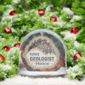 Gepersonaliseerde toekomstige geoloog sneeuwbol (Kerstmis)