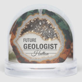 Gepersonaliseerde toekomstige geoloog sneeuwbol (Achterkant)