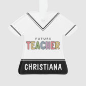 Gepersonaliseerde toekomstige leerkrachten kleurri ornament (voorkant)