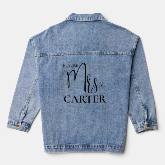Gepersonaliseerde toekomstige mevrouw denim jacket (Achterkant)