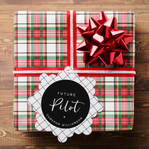 Gepersonaliseerde toekomstige piloot Elegant Ornament Kaart