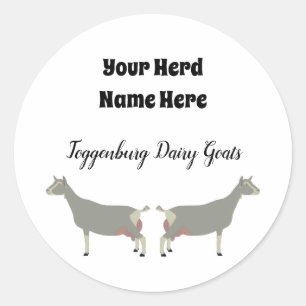 Gepersonaliseerde Toggenburg Dairy Goat Sticker