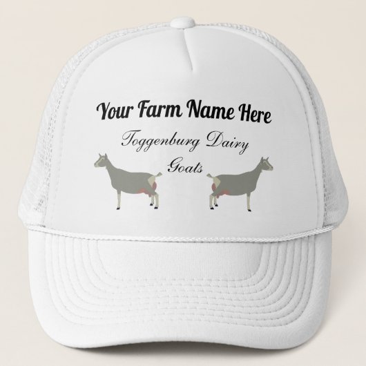 Gepersonaliseerde Toggenburg Dairy Goats Trucker Pet (Voorkant)