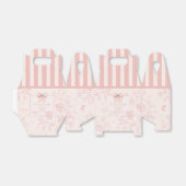 Gepersonaliseerde Toile Blush Roze Coquette Verjaa Bedankdoosjes (Uitgevouwen)