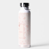 Gepersonaliseerde Toile Blush Roze Coquette Verjaa Waterfles (Links)
