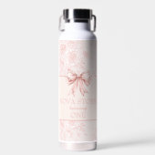 Gepersonaliseerde Toile Blush Roze Coquette Verjaa Waterfles (Voorkant)