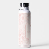 Gepersonaliseerde Toile Blush Roze Coquette Verjaa Waterfles (Rechts)