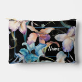 Gepersonaliseerde toilettas - Black Floral Mix Etui (Voorkant)