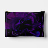 Gepersonaliseerde toilettas - Blauw & Paarse Bloem Etui (Voorkant)