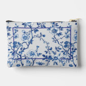 Gepersonaliseerde toilettas - Blauwe bloem Etui (Achterkant)