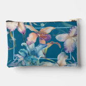 Gepersonaliseerde toilettas - Blue Floral Mix Etui (Achterkant)