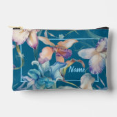 Gepersonaliseerde toilettas - Blue Floral Mix Etui (Voorkant)