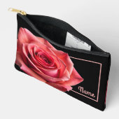 Gepersonaliseerde toilettas - Coral/Pink Rose Etui (Open)