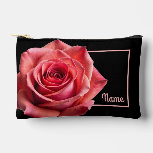 Gepersonaliseerde toilettas - Coral/Pink Rose Etui (Voorkant)