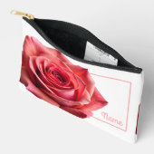Gepersonaliseerde toilettas - Coral/Pink Rose Etui (Open)