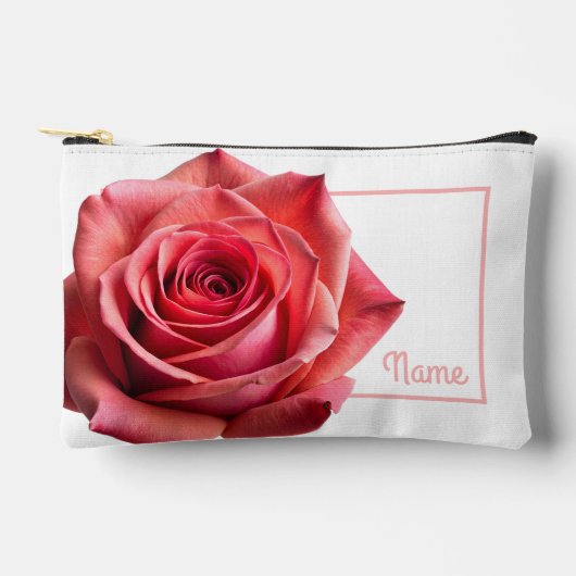 Gepersonaliseerde toilettas - Coral/Pink Rose Etui (Voorkant)