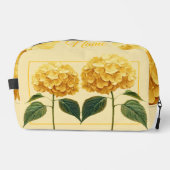 Gepersonaliseerde toilettas - Gele hortensia Toilettasje (Voorkant)