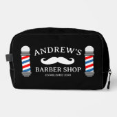 Gepersonaliseerde toilettas met kapperszaak logo toilettasje (Voorkant)