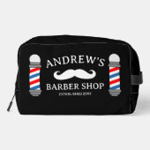 Gepersonaliseerde toilettas met kapperszaak logo toilettasje (Achterkant)