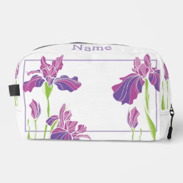 Gepersonaliseerde toilettas - Paarse irissen Toilettasje