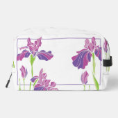 Gepersonaliseerde toilettas - Paarse irissen Toilettasje (Achterkant)