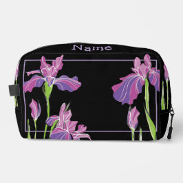 Gepersonaliseerde toilettas - Paarse irissen Toilettasje