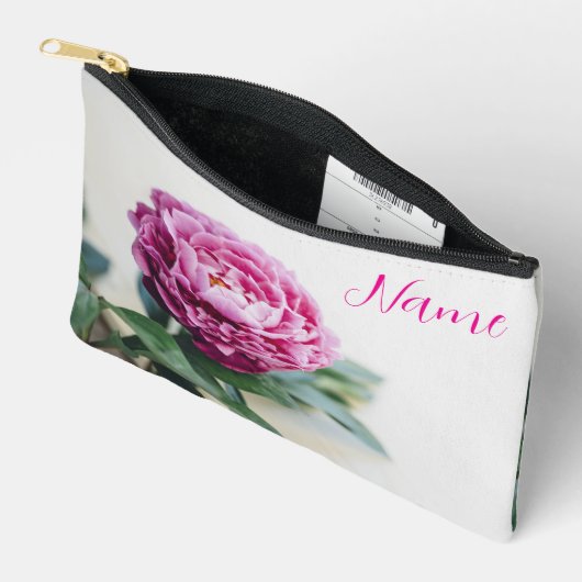 Gepersonaliseerde toilettas - Pink Peony Etui (Open)