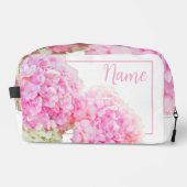 Gepersonaliseerde toilettas - Roze hortensia Toilettasje (Voorkant)