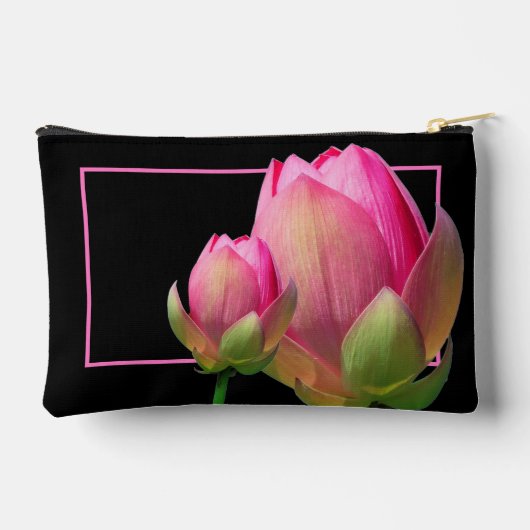 Gepersonaliseerde toilettas - Roze Lotus Etui (Achterkant)