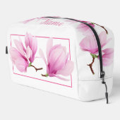 Gepersonaliseerde toilettas - Roze Magnolia Toilettasje (Rechterhoek)