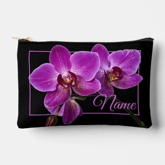 Gepersonaliseerde toilettas - Roze orchidee Etui (Voorkant)