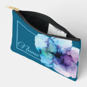 Gepersonaliseerde toilettas - Waterverf Flower Etui (Open)
