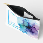 Gepersonaliseerde toilettas - Waterverf Flower Etui (Open)