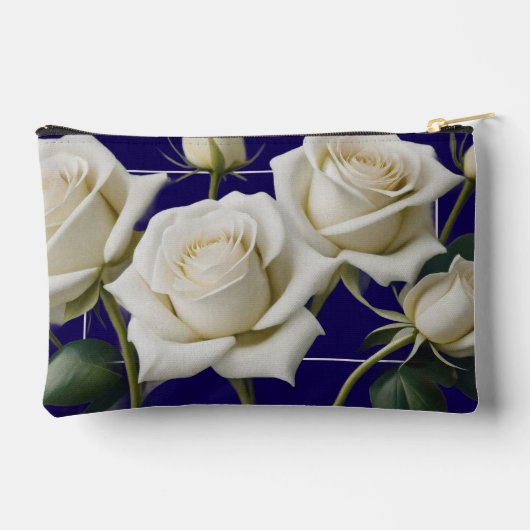 Gepersonaliseerde toilettas - White Rose Etui (Achterkant)