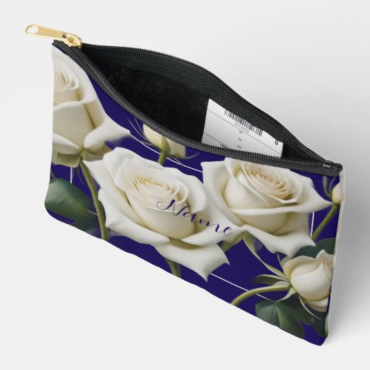 Gepersonaliseerde toilettas - White Rose Etui (Open)