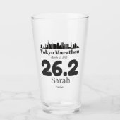 Gepersonaliseerde Tokyo Marathon Finisher, Run Tok Glas (Voorkant)