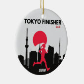 Gepersonaliseerde Tokyo Marathon Finisher, Run Tok Keramisch Ornament (Rechts)