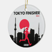 Gepersonaliseerde Tokyo Marathon Finisher, Run Tok Keramisch Ornament (Links)