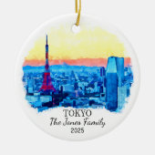 Gepersonaliseerde Tokyo Ornament, Japan Gift Keramisch Ornament (Voorkant)