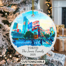 Gepersonaliseerde Tokyo Ornament, Japan Gift