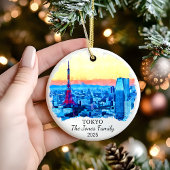 Gepersonaliseerde Tokyo Ornament, Japan Gift Keramisch Ornament