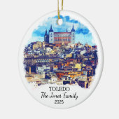 Gepersonaliseerde Toledo Ornament, Spanje Keramisch Ornament (Links)