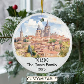 Gepersonaliseerde Toledo Ornament, Spanje Keramisch Ornament