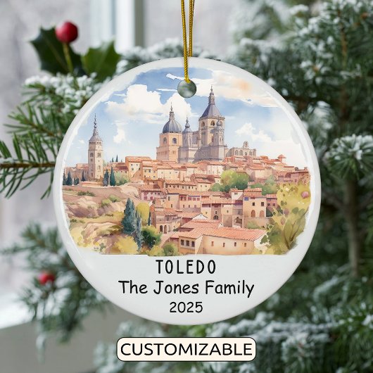 Gepersonaliseerde Toledo Ornament, Spanje Keramisch Ornament