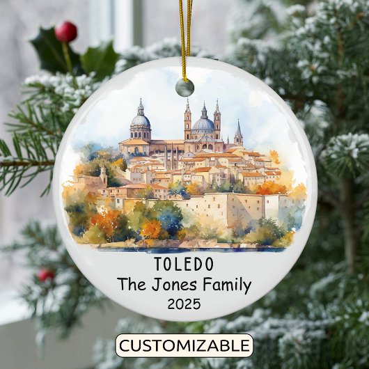 Gepersonaliseerde Toledo Ornament, Spanje Keramisch Ornament