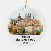 Gepersonaliseerde Toledo Ornament, Spanje Keramisch Ornament (Voorkant)