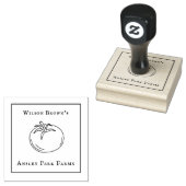 Gepersonaliseerde Tomato Boerderij Rubber Stamp Rubberstempel (Gestempeld)