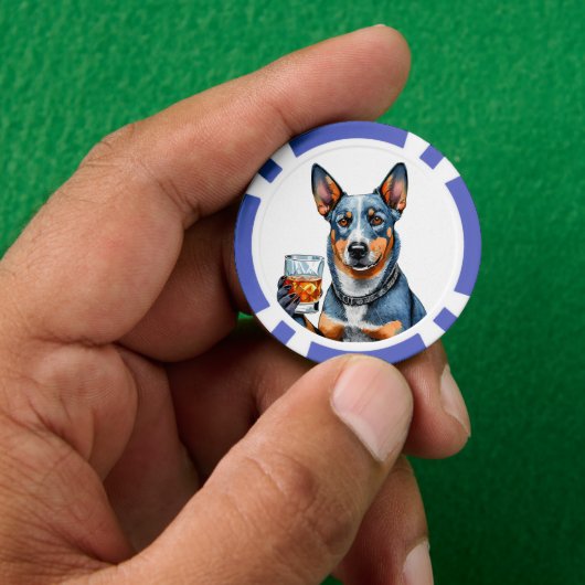 Gepersonaliseerde Top Dog Composiet Poker Chips (Hand)
