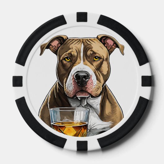 Gepersonaliseerde Top Dog Composiet Poker Chips (Voorkant)