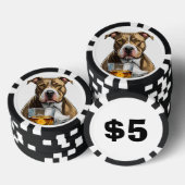 Gepersonaliseerde Top Dog Composiet Poker Chips (Opstapeling)